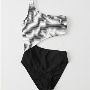 Abercrombie one shoulder/one-piece cutout Sz S NWT